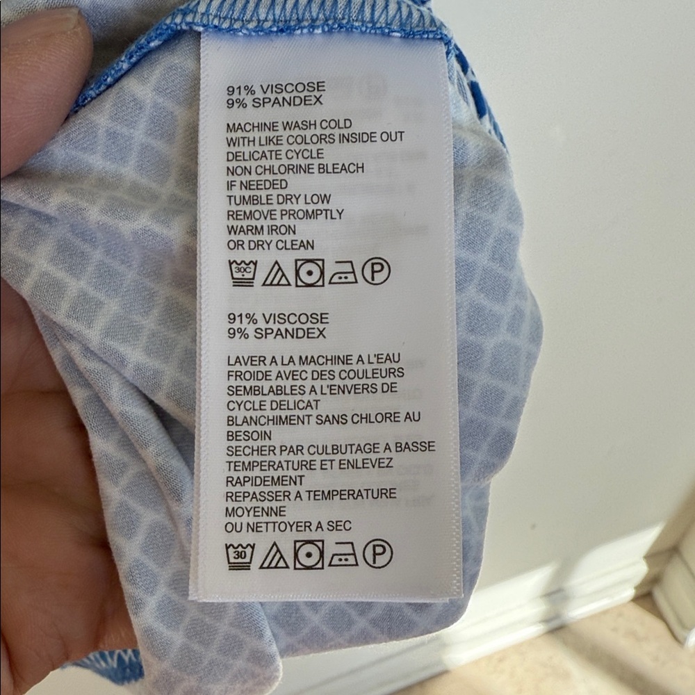Tommy Bahama Blue Geometric Pattern Dress - Picture 6 of 8